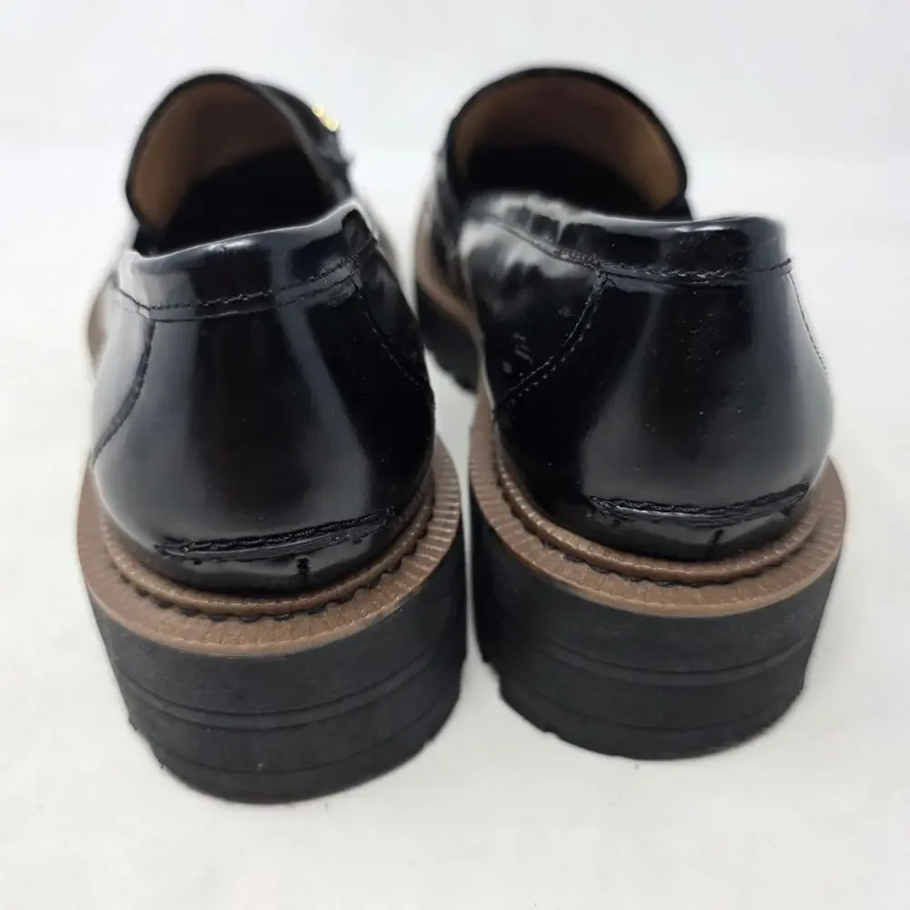Sam Edelman Laurs Lug Sole Loafers Gold Hardware Womens 10.5